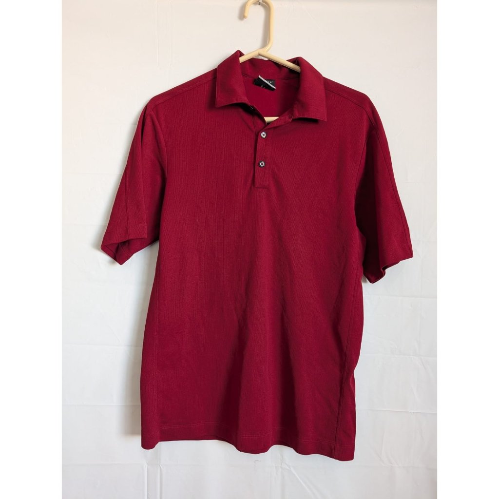Nike Golf Mens Golf Fit Dry Polo Shirts Red Short Sleeve Logo Sz Small